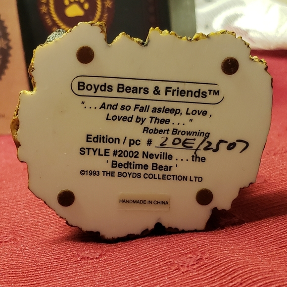 Boyd's Bears & Friends Bearstone Figurine  Bedtime W/Box - Picture 6 of 6